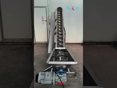 Konveyor sekrup miring stainless steel yang dapat disesuaikan untuk pemanas otomatis yang disesuaikan