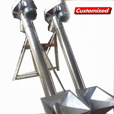 Harga yang bagus Conveyor Sekrup miring tahan panas stainless steel khusus untuk sistem OEM on line