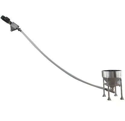 Harga yang bagus Konveyor Sekrup Fleksibel Baja Ringan Efisiensi Tinggi yang Dapat Dikustomisasi 304 untuk Pemuatan Biji Bulk on line