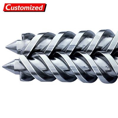 Harga yang bagus Custom Co-Rotating Conical Twin Screw Barrel for Pvc Pipe Profile Wpc Conical Twin Bimetallic Screw Barrel on line
