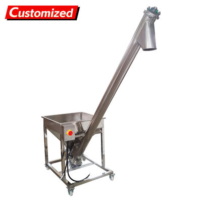 Harga yang bagus customized Screw Powder Feeding Machine, Automatic Feeder Vibrating Hopper Inclined Conveyor, Powder Loading Machine Vibrating Hopper 110V on line