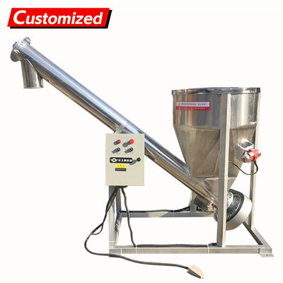 Conveyor sekrup miring presisi tinggi dari stainless steel khusus untuk bubuk dan partikel makanan
