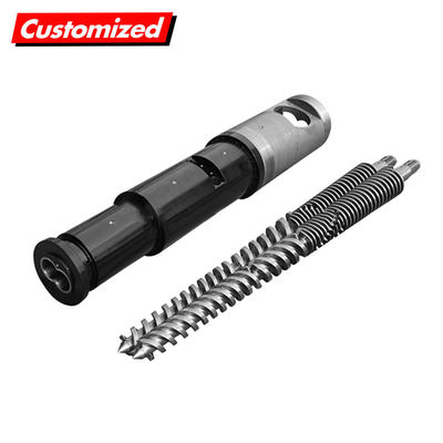 Harga yang bagus Satu sekrup kerucut konik twin sekrup barrel mesin ekstrusi sekrup barrel set on line