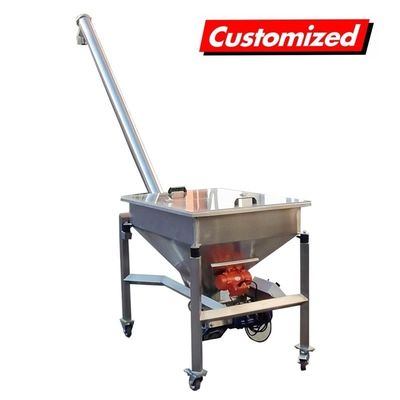 Harga yang bagus Bubuk jagung Vibrating Conveyor Screw Feeder Struktur kompak dengan Hopper on line
