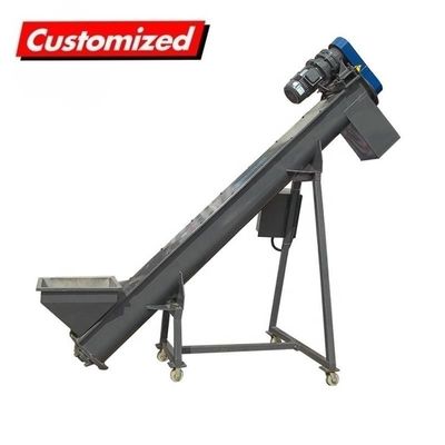 Harga yang bagus AC0044 Plastik Screw Loader Feeder Screw Conveyor yang disesuaikan untuk jalur daur ulang limbah on line