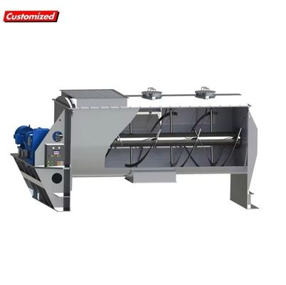 Harga yang bagus Mesin pencampuran bubuk stainless steel SUS304 otomatis dengan desain berbentuk U dan pencampuran pita horisontal yang mudah dipasang on line