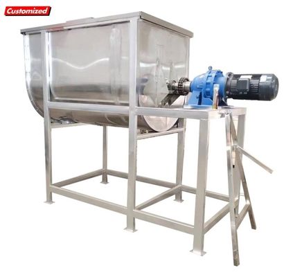 Harga yang bagus 5 Ton Ribbon Mixer Pakan Unggas Kontrol Listrik Untuk Pengolahan Bahan Kimia on line