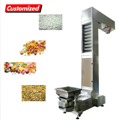 Harga yang bagus Stainless Steel Portable Incline Conveyor Z Bucket Conveyor Bean Corn Powder Seed Conveyor on line