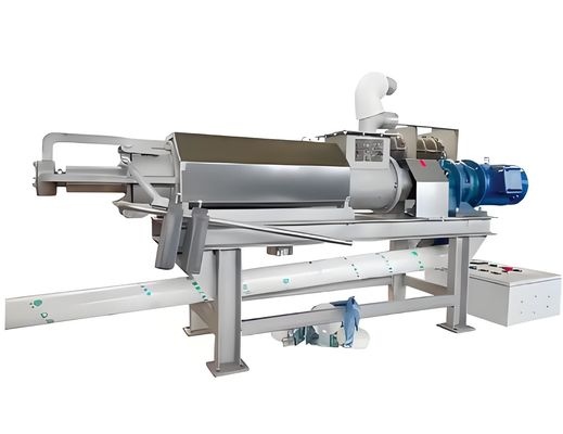 Harga yang bagus Efisiensi limbah hewan konveyor spiral pemisah cairan padat on line