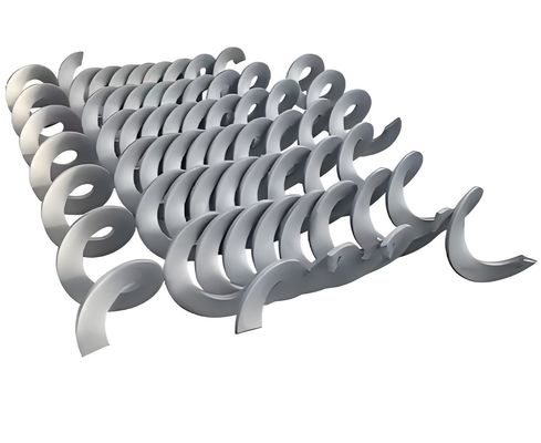 Harga yang bagus Conveyor bilah spiral stainless steel tanpa poros berlantai terus menerus yang digulung dingin dengan perakitan bantalan inti on line