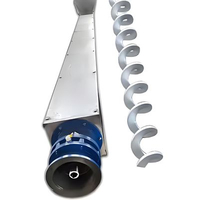 Harga yang bagus U-bentuk stainless steel shaftless spiral bor Blade Ash Cement Sludge Pipe Spiral Conveyor on line