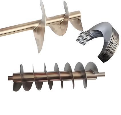 Harga yang bagus Bilah Spiral Gulung Dingin Berkelanjutan Tahan Abrasi Baja Tahan Karat 304 untuk Sistem Konveyor on line