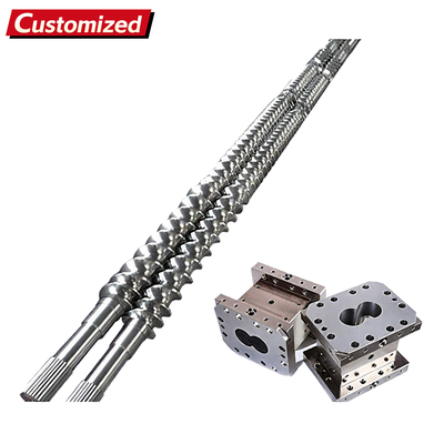 Harga yang bagus Disesuaikan Langsung Dari Pabrik Kualitas Tinggi Twin Screw Barrel Extruder Bahan Multi Spesifikasi Untuk Plastik & Karet Daur Ulang Bagian Mesin Atas Dari Cina on line