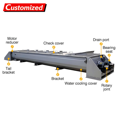 Harga yang bagus CUSTOM Baru Pemanasan Termal Pemanasan Jaket Conveyor Sekrup Conveyor Auger Suhu Tinggi Pengaduk Kontinyu untuk Pemanasan Pemanasan on line