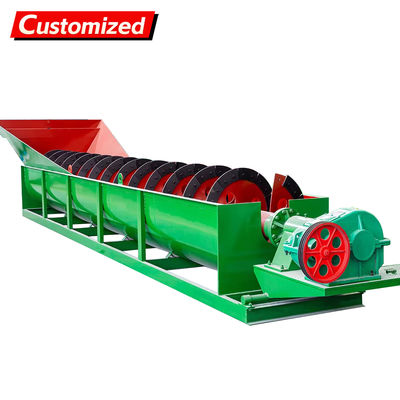 Harga yang bagus Customized Stainless Steel Spiral Sand Washer with 40-280 tons/hour Capacity for Efficient Gravel Washing on line