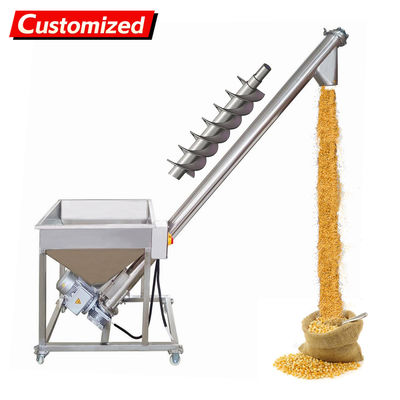 Harga yang bagus oem Electric Screw Conveyor Inclined Spiral Auger Screw Conveyor Pipe Auger Feeder Conveyor Powder Particles Loading Machine 1.7m Tinggi konveyor on line