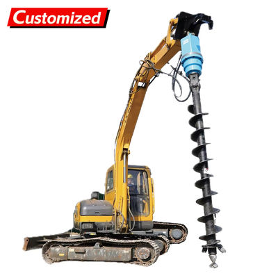 Harga yang bagus Mesin Pengeboran Auger yang Disesuaikan dengan Kedalaman Pengeboran Maksimum 12 Meter Mata Bor Auger yang Cocok untuk Alat Excavator 0.8 Ton/1 Ton/1.2 Ton on line
