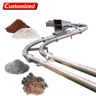 Harga yang bagus Konveyor rantai pipa tertutup sepenuhnya buatan khusus, konveyor tubular industri, cocok untuk produsen semen, tepung, dan pabrik abu. on line