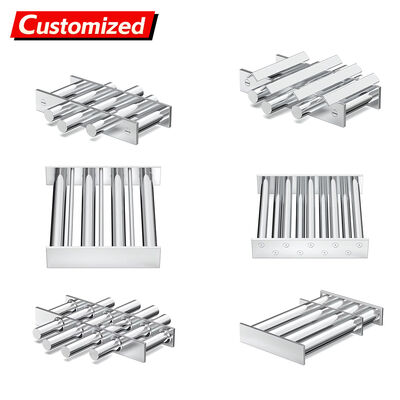 Harga yang bagus Desain yang disesuaikan kisi magnet N52 Neodymium Magnetic Grid Filter Magnetic Sieve Mesh Iron Remover Partikel bubuk besar Mekanis Magnetic Grid Pipe Filter Magnetic Separator on line