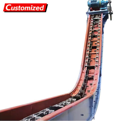 Harga yang bagus Custom-made high-quality chain scraper conveyors and inclined drag chain scraper conveyors, suitable for transporting coal/ash/biomass, with specialized chain conveyors for wood chips. on line