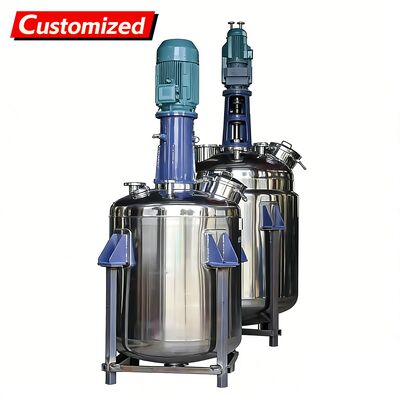Harga yang bagus Reaktor pencampuran khusus 500L100,000L Kapal reaksi kimia stainless steel Cocok untuk pencampuran dan larutan bahan cair padat dalam lapisan/pigmen/dispersi on line