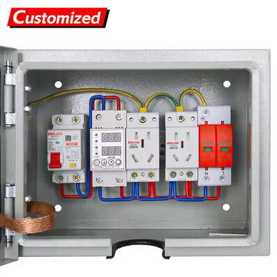 Harga yang bagus IP55 Kotak distribusi tahan air dengan tegangan nominal 220V/380V dan kunci anti pencurian bersertifikat untuk aplikasi industri on line