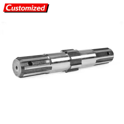 Harga yang bagus Custom OEM CNC Precision Splined Shaft dengan Multi-Axis Linkage Transmission dalam Baja Alloy Kekuatan Tinggi untuk Aplikasi Industri on line