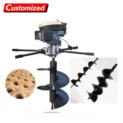 Harga yang bagus Mesin Bor Auger Portable dengan Mesin 2-Taktus yang Dingin Udara untuk Pengeboran Bumi dan Es Serbaguna on line