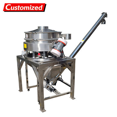 Harga yang bagus Conveyor Sekrup Otomatis Baja Rinsless Disesuaikan dengan Rotating Vibrating Screen untuk Pengangkutan Biji on line