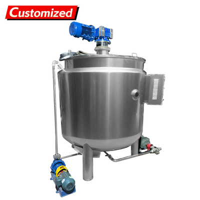 Harga yang bagus Custom 200L Kapasitas 304/316 Tangki pencampuran stainless steel dengan pemanasan listrik untuk industri makanan dan kimia on line
