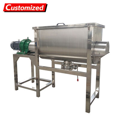 Harga yang bagus Mesin pencampur pita stainless steel dengan kecepatan variabel dan kapasitas 1500L untuk pencampuran industri on line