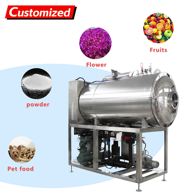Harga yang bagus Pengering Beku Vakum Efisiensi Tinggi 2 Meter Persegi Stainless Steel Kustom untuk Buah dan Kelopak Bunga on line