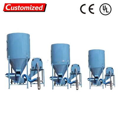 Harga yang bagus Custom 300-2000 Kg/H High Output Vertical Feed Crusher Mixer untuk Pengolahan Pakan Gandum Ternak on line