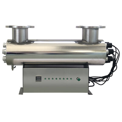 Harga yang bagus Sterilisator Air UV Daya Tinggi 320W dengan Laju Alir 15 Ton/Jam dan Rumah Baja Tahan Karat 304 untuk Pemurnian Air UVC On line